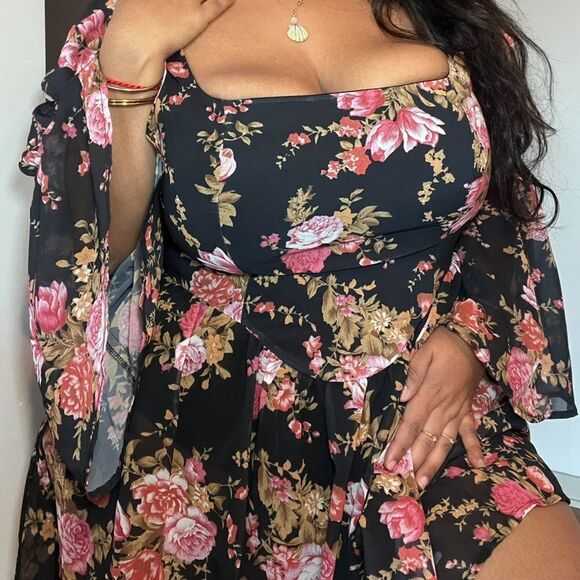 Floral Off-Shoulder Dress - Picture 2 of 4